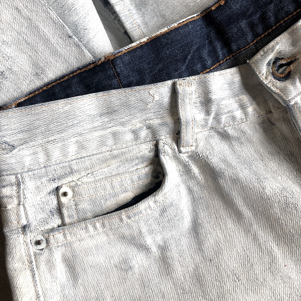 RARE Maison Margiela for H&M White Paint Jeans US29 - Picture 5 of 14